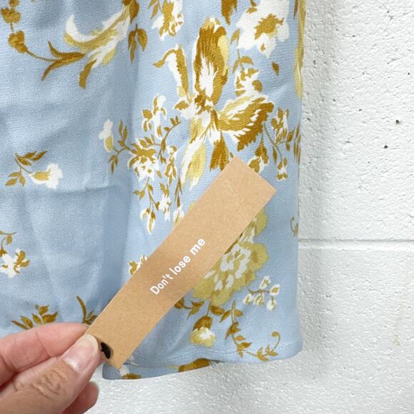 NEW Reformation Dover Midi Dress Light Blue - Picture 7 of 9